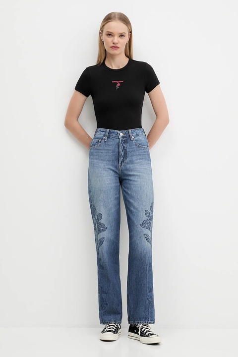 Tommy Jeans t-shirt damski kolor czarny DW0DW21787 - zdjęcie produktu nr 2