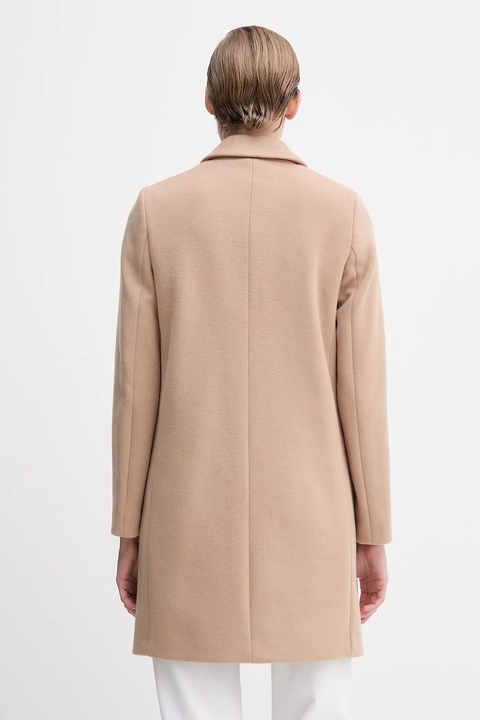 United Colors of Benetton płaszcz z dodatkiem wełny kolor beżowy 2V0PDN062 - zdjęcie produktu nr 2