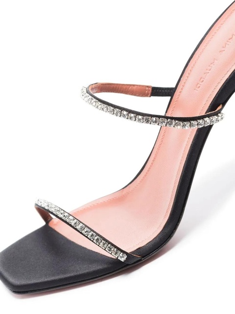 Amina Muaddi Gilda 95mm rhinestone-embellished sandals - Black - zdjęcie produktu nr 2