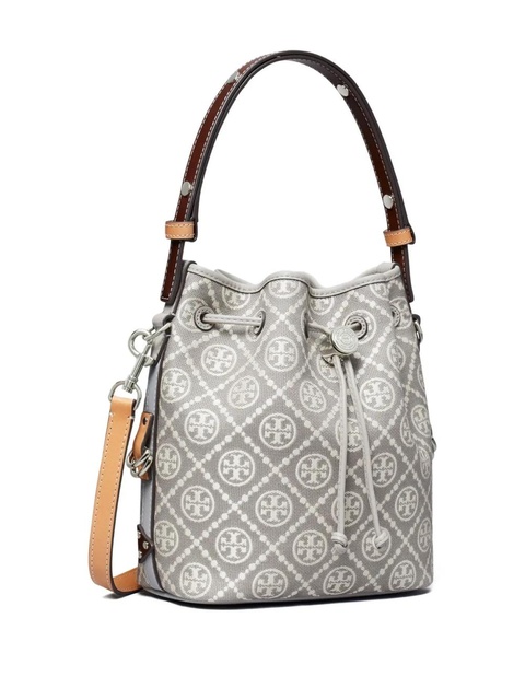 Tory Burch monogram bucket bag - Grey - zdjęcie produktu nr 2