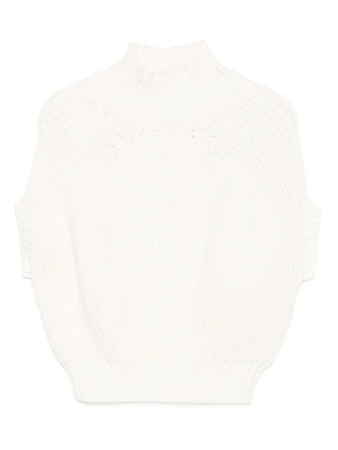 Sportmax Balloon mock-neck knitted top - White - zdjęcie produktu nr 1