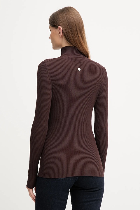 Joop! sweter damski kolor brązowy lekki z półgolfem 30033369 - zdjęcie produktu nr 2