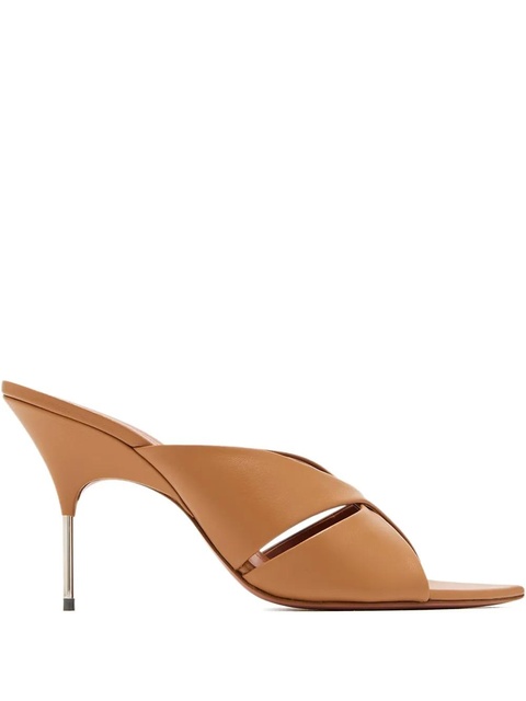 Amina Muaddi cross-strap heeled sandals - Neutrals - zdjęcie produktu nr 1