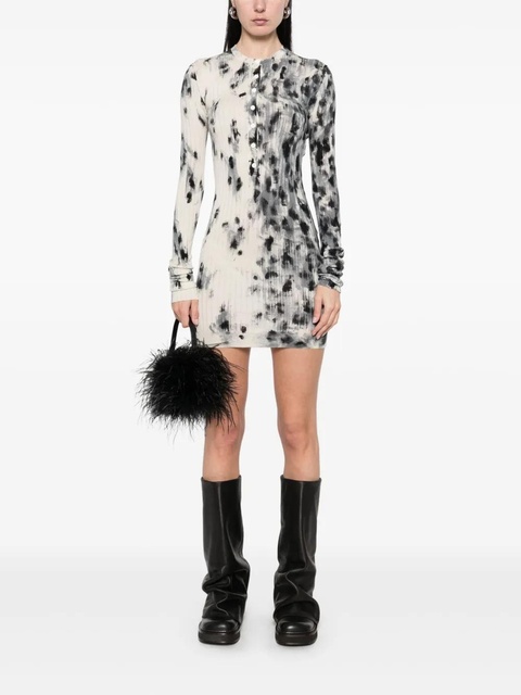 The Attico abstract-print mini dress - White - zdjęcie produktu nr 2