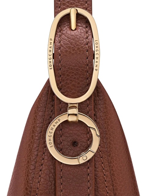 Longchamp small Le Foulonné grained-leather crossbody bag - Brown - zdjęcie produktu nr 2