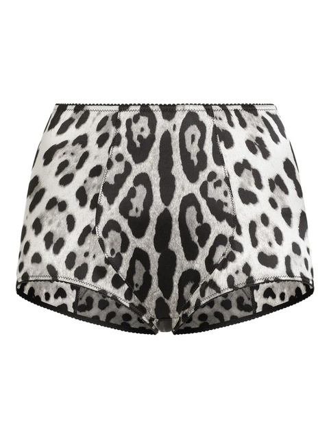Dolce & Gabbana leopard-print culotte briefs - Grey - zdjęcie produktu nr 1