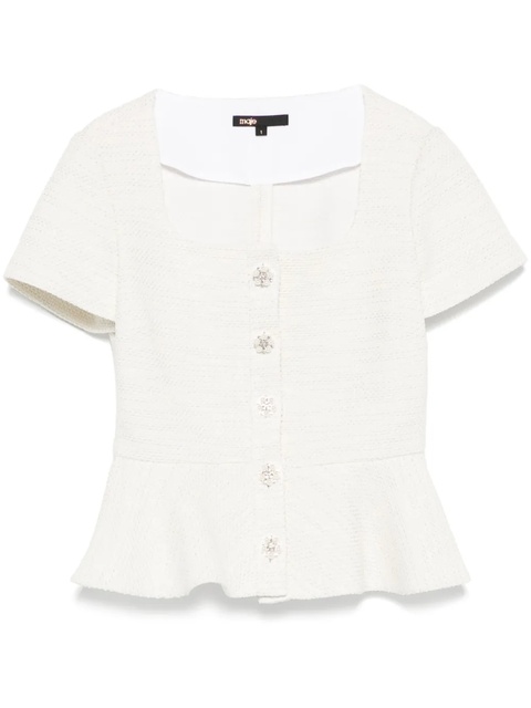 Maje interwoven-design top - White - zdjęcie produktu nr 1