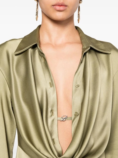 Blumarine satin mini dress - Green - zdjęcie produktu nr 2