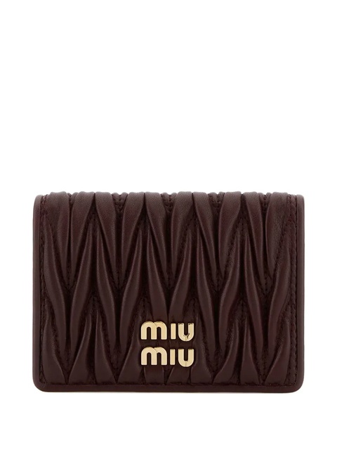 Miu Miu Matelassé card holder - Red - zdjęcie produktu nr 1