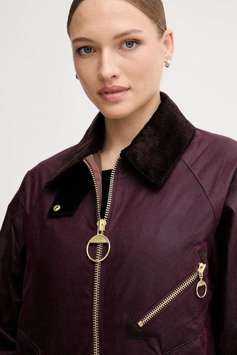 Barbour kurtka ARLENE kolor bordowy przejściowa LWX1482 - zdjęcie produktu nr 2