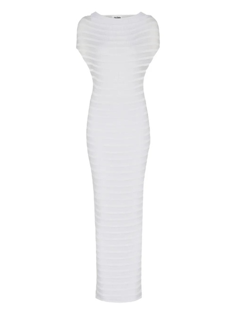 Jean Paul Gaultier striped ribbed maxi dress - White - zdjęcie produktu nr 1