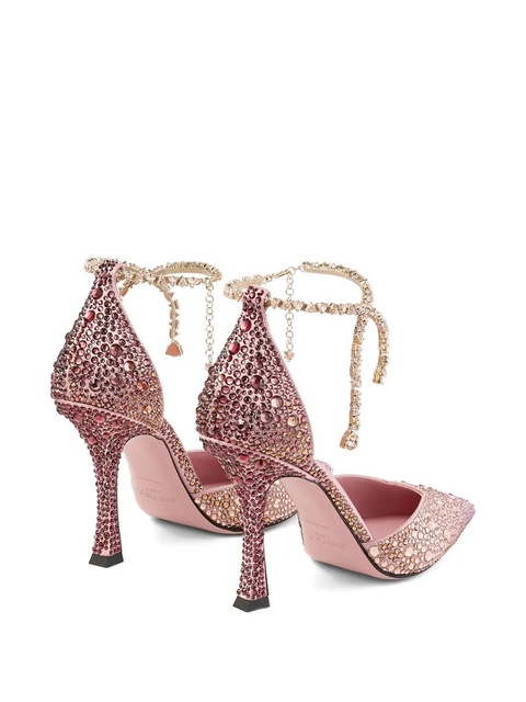 Jimmy Choo 100mm Stevie crystal-embellished pumps - Pink - zdjęcie produktu nr 2