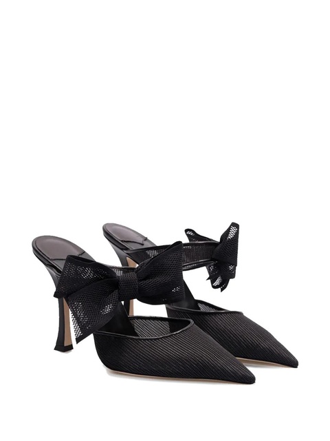 Jimmy Choo 100mm Brook bow-detail mules - Black - zdjęcie produktu nr 2