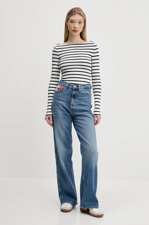 Tommy Jeans jeansy damskie kolor niebieski DW0DW21293 - zdjęcie produktu nr 2