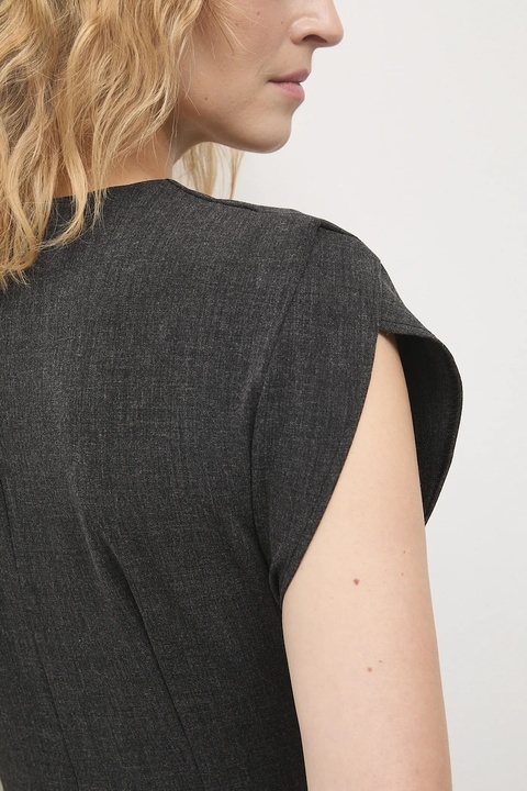 Answear.LAB sukienka kolor szary maxi prosta - zdjęcie produktu nr 2