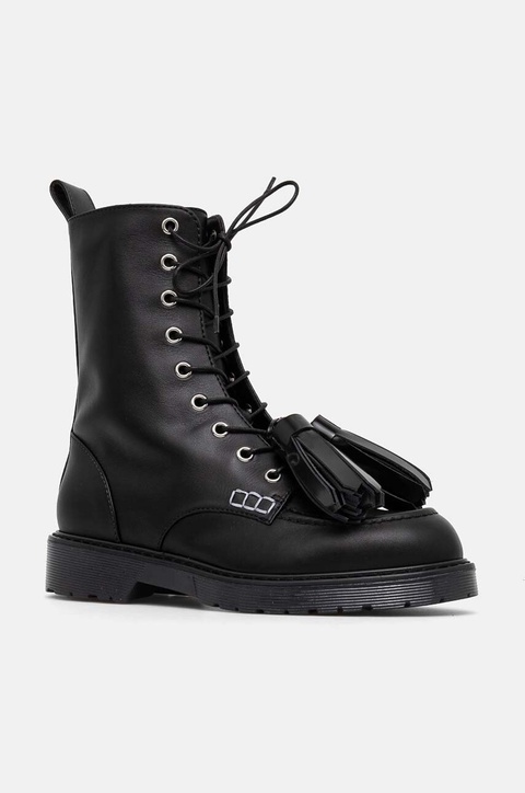 JW Anderson botki Tassel damskie kolor czarny na płaskim obcasie ANW43001A - zdjęcie produktu nr 1