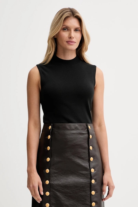 Calvin Klein kamizelka damski kolor czarny z półgolfem LV044D316G - zdjęcie produktu nr 1