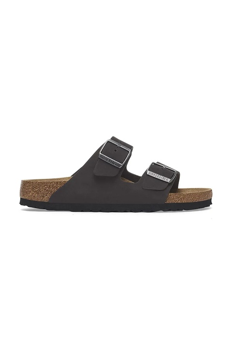 Birkenstock klapki nubukowe Arizona SFB kolor czarny 1019035 - zdjęcie produktu nr 1