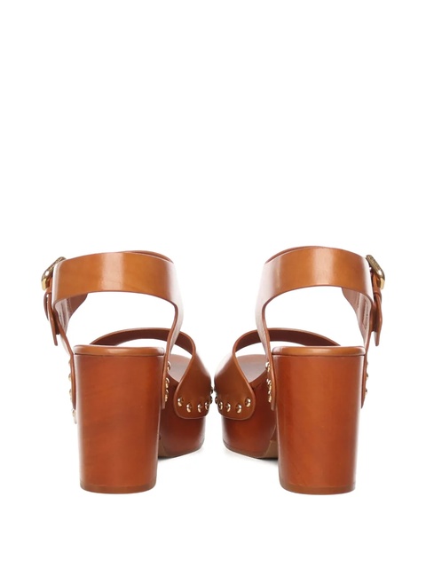Chloé 80mm leather sandals - Yellow - zdjęcie produktu nr 1