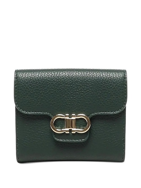 Ferragamo Gancini-plaque calfskin wallet - Green - zdjęcie produktu nr 1