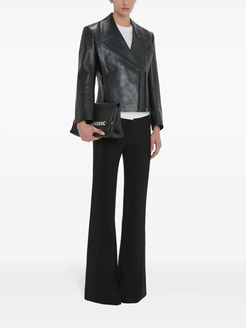 Victoria Beckham tailored leather biker jacket - Black - zdjęcie produktu nr 1