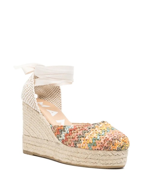 Manebi 100mm woven raffia espadrilles - Neutrals - zdjęcie produktu nr 2