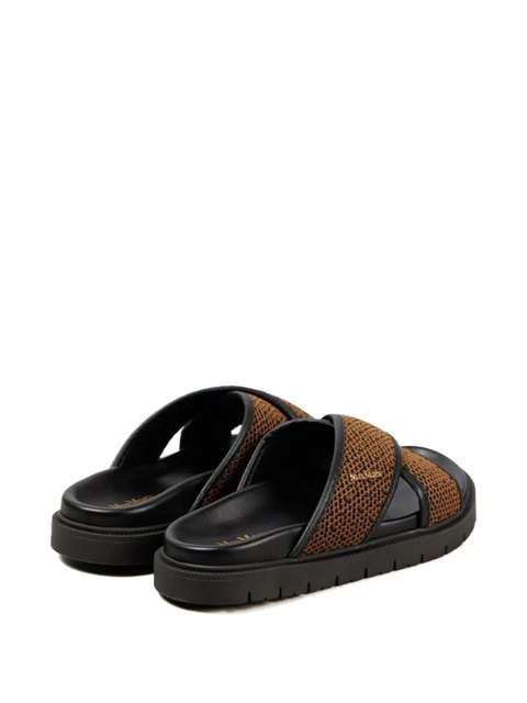Max Mara cross-strap flat slides - Brown - zdjęcie produktu nr 1