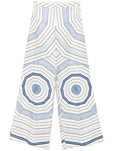 SANDRO x Louise Bourgeois geometric-print trousers - White - zdjęcie produktu nr 1