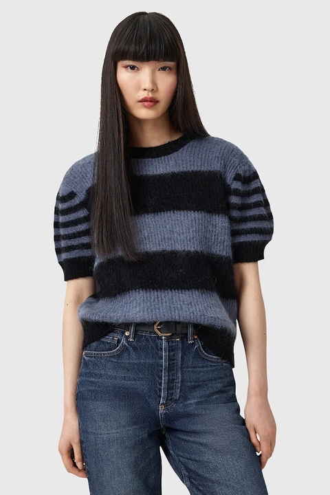 AllSaints sweter z dodatkiem wełny CLEM damski kolor czarny W015KD - zdjęcie produktu nr 1