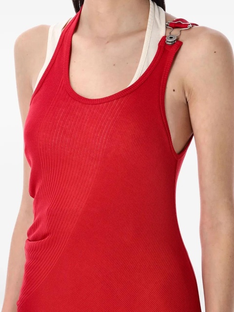 Jean Paul Gaultier ribbed cotton tank top - Red - zdjęcie produktu nr 2
