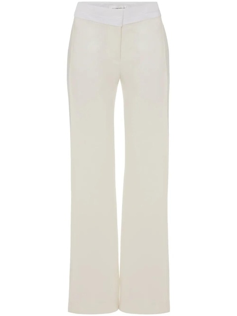 Victoria Beckham panel-detail textured trousers - White - zdjęcie produktu nr 1