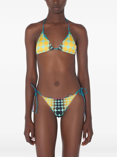 Jean Paul Gaultier printed tie bikini set - Yellow - zdjęcie produktu nr 1