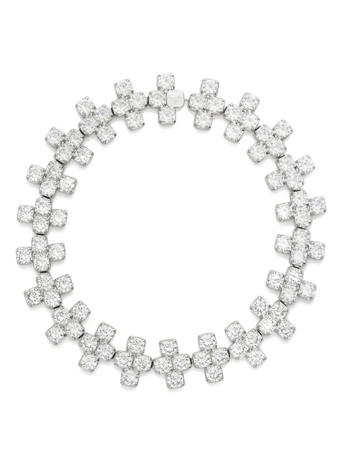 Jil Sander zircon-embellished necklace - Grey - zdjęcie produktu nr 1