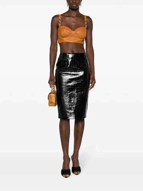 Versace Medusa '95 leather bustier top - Orange - zdjęcie produktu nr 2