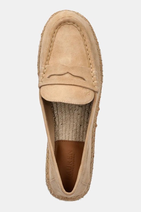 Lauren Ralph Lauren espadryle zamszowe Luize Loafer kolor beżowy 802953958007 - zdjęcie produktu nr 2