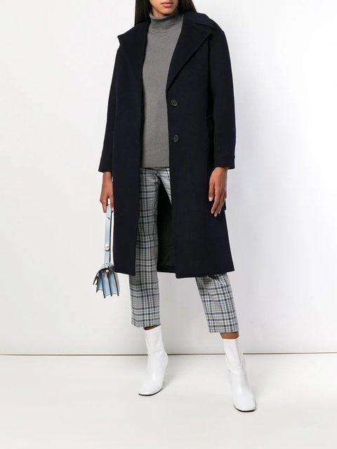 Self-Portrait belted coat - Blue - zdjęcie produktu nr 2