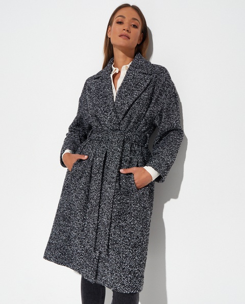 PINKO - Płaszcz w jodełkę Cibella - zdjęcie produktu nr 1