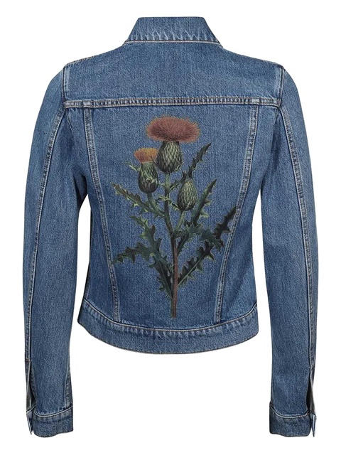 Lanvin rabbit-patch denim jacket - Blue - zdjęcie produktu nr 1