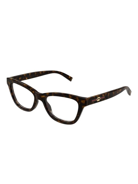 Gucci Eyewear cat-eye-frame GG logo glasses - Brown - zdjęcie produktu nr 2