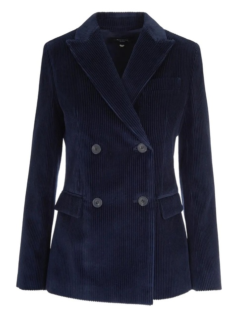 Max Mara double-breasted corduroy blazer - Blue - zdjęcie produktu nr 1