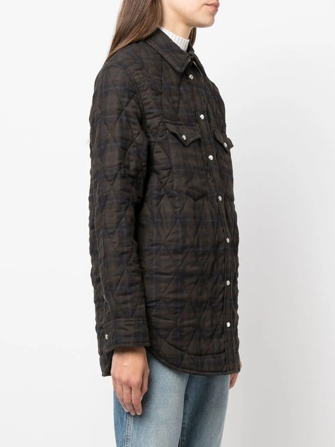 MARANT ÉTOILE quilted checked shirt - Green - zdjęcie produktu nr 2