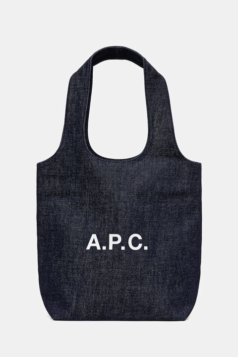 A.P.C. torebka bawełniana tote ninon small kolor granatowy COHIZ.M61861 - zdjęcie produktu nr 1