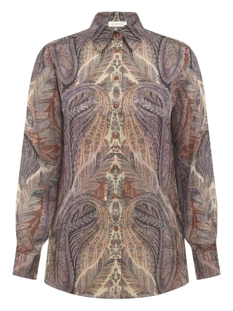 ZIMMERMANN satin shirt - Brown - zdjęcie produktu nr 2