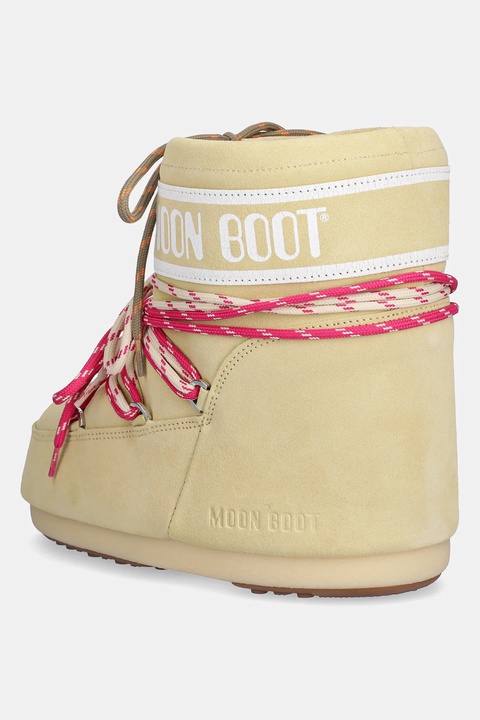 Moon Boot śniegowce MB ICON LOW SUEDE LACES kolor żółty 80D1409670 B021 - zdjęcie produktu nr 2