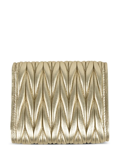 Miu Miu matelasse-effect wallet - Gold - zdjęcie produktu nr 2