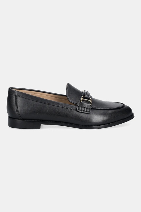 Lauren Ralph Lauren mokasyny skórzane Tasha Loafer damskie kolor czarny na płaskim obcasie 802P02121001 - zdjęcie produktu nr 2