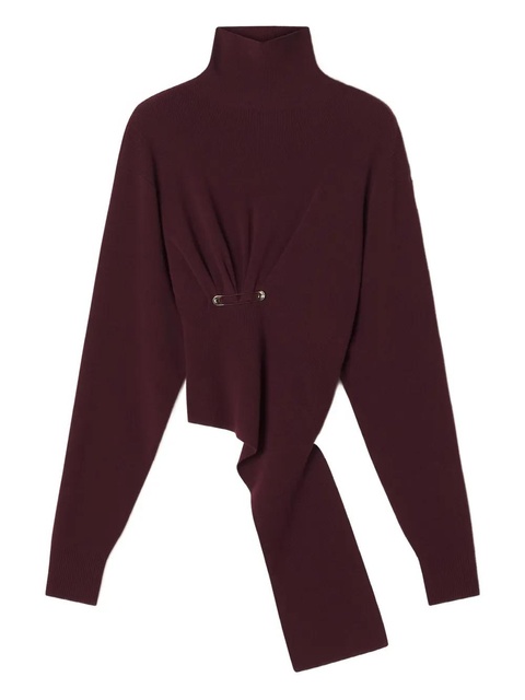 Lanvin high-neck safety-pin sweater - Red - zdjęcie produktu nr 1