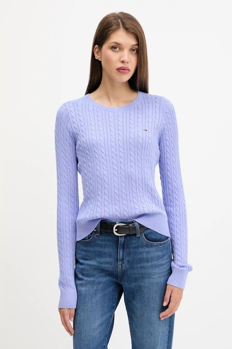 Tommy Jeans sweter bawełniany damski lekki DW0DW22165 - zdjęcie produktu nr 1