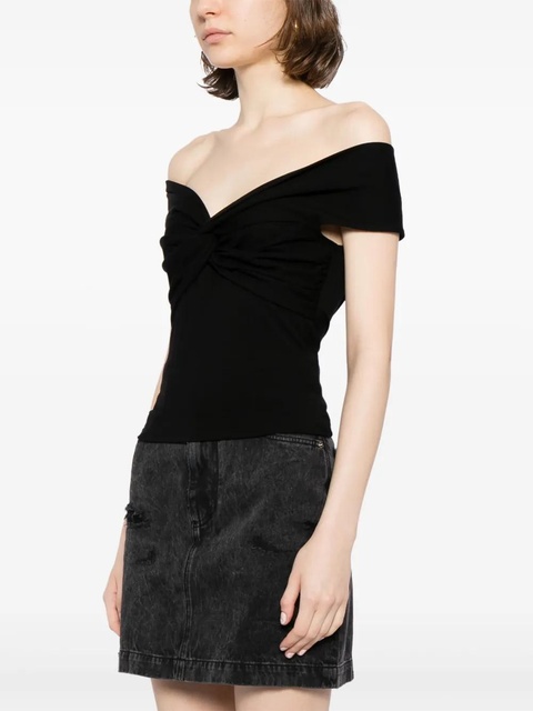 Reformation Ezlynn off-shoulder top - Black - zdjęcie produktu nr 1