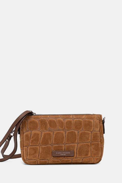 Gianni Chiarini torebka zamszowa NORA POUCH kolor brązowy BS.10224.CM - zdjęcie produktu nr 1